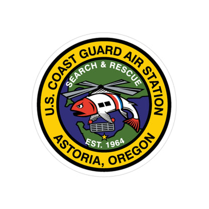 USCG AS Astoria Oregon (U.S. Coast Guard) Transparent STICKER Die-Cut Vinyl Decal-2 Inch-The Sticker Space