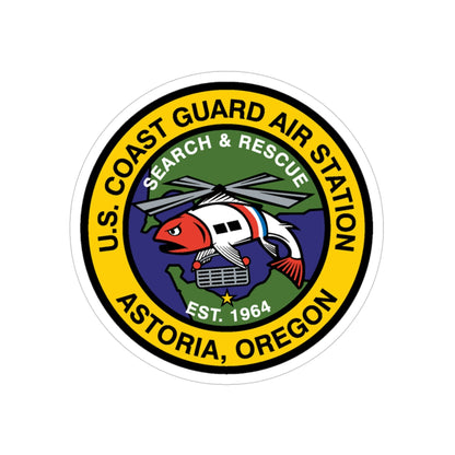 USCG AS Astoria Oregon (U.S. Coast Guard) Transparent STICKER Die-Cut Vinyl Decal-5 Inch-The Sticker Space