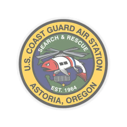USCG AS Astoria Oregon (U.S. Coast Guard) STICKER Vinyl Kiss-Cut Decal 3 Inch Transparent - The Sticker Space
