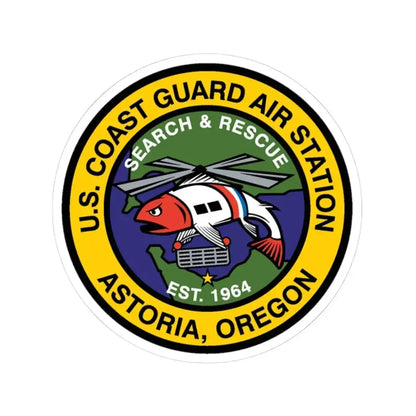 USCG AS Astoria Oregon (U.S. Coast Guard) STICKER Vinyl Kiss-Cut Decal 4 Inch White - The Sticker Space
