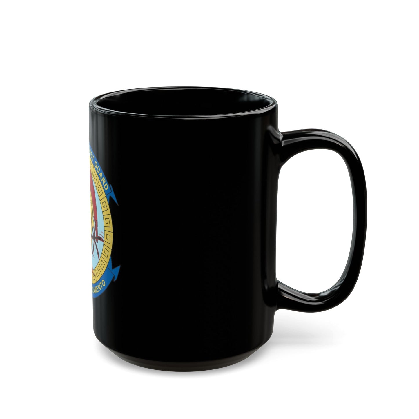USCG AS Sacramento CA (U.S. Coast Guard) Black Coffee Mug-The Sticker Space