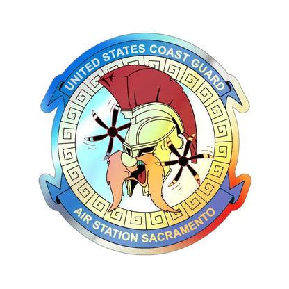 USCG AS Sacramento CA (U.S. Coast Guard) Holographic STICKER Die-Cut Vinyl Decal 4 Inch Holographic - The Sticker Space