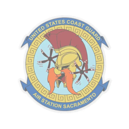 USCG AS Sacramento CA (U.S. Coast Guard) STICKER Vinyl Kiss-Cut Decal 4 Inch Transparent - The Sticker Space