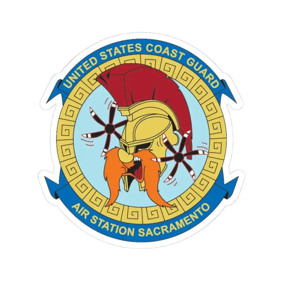 USCG AS Sacramento CA (U.S. Coast Guard) STICKER Vinyl Kiss-Cut Decal 4 Inch White - The Sticker Space