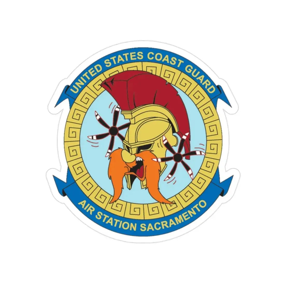 USCG AS Sacramento CA (U.S. Coast Guard) Transparent STICKER Die-Cut Vinyl Decal 2 Inch - The Sticker Space