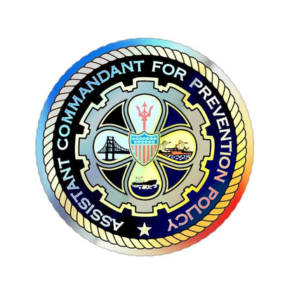 USCG Assistant Commandant for Prevention Policy (U.S. Coast Guard) Holographic STICKER Die-Cut Vinyl Decal 2 Inch Holographic - The Sticker Space