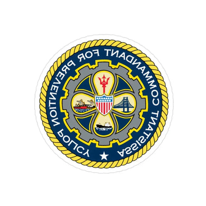 USCG Assistant Commandant for Prevention Policy (U.S. Coast Guard) REVERSE PRINT Transparent Die-Cut STICKER 2 Inch Die-Cut Transparent - The Sticker Space