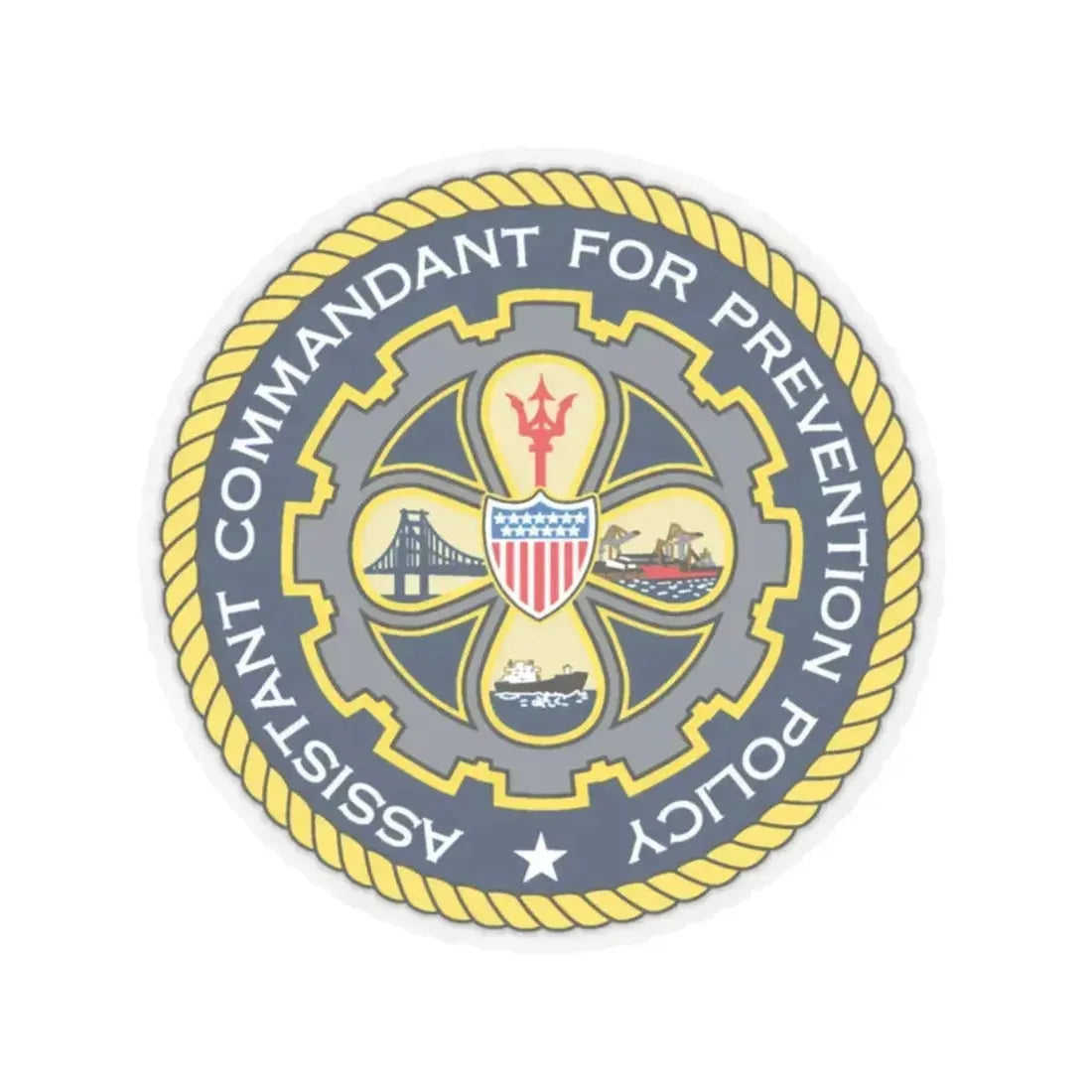USCG Assistant Commandant for Prevention Policy (U.S. Coast Guard) STICKER Vinyl Kiss-Cut Decal 2 Inch Transparent - The Sticker Space