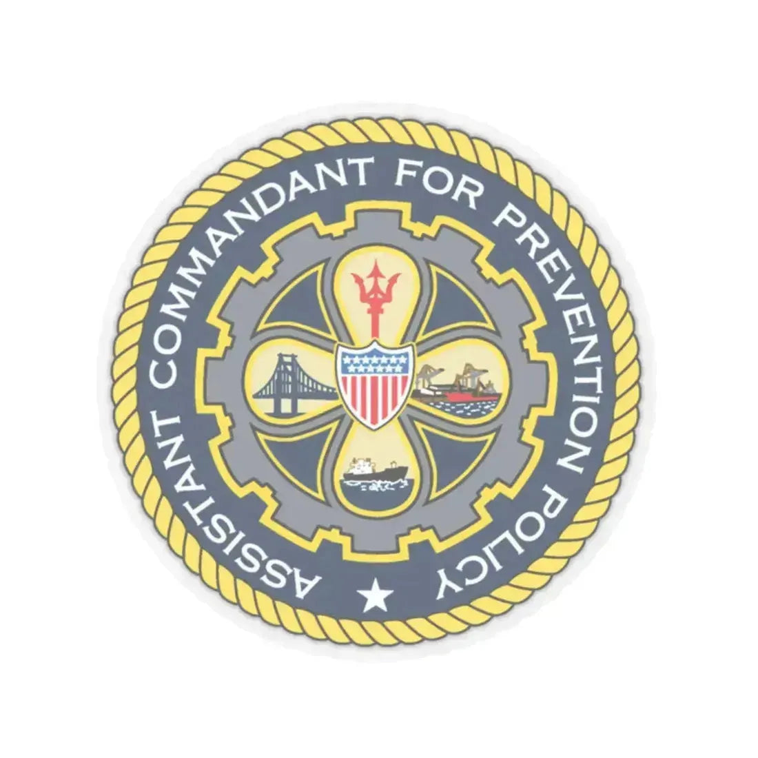 USCG Assistant Commandant for Prevention Policy (U.S. Coast Guard) STICKER Vinyl Kiss-Cut Decal 2 Inch Transparent - The Sticker Space