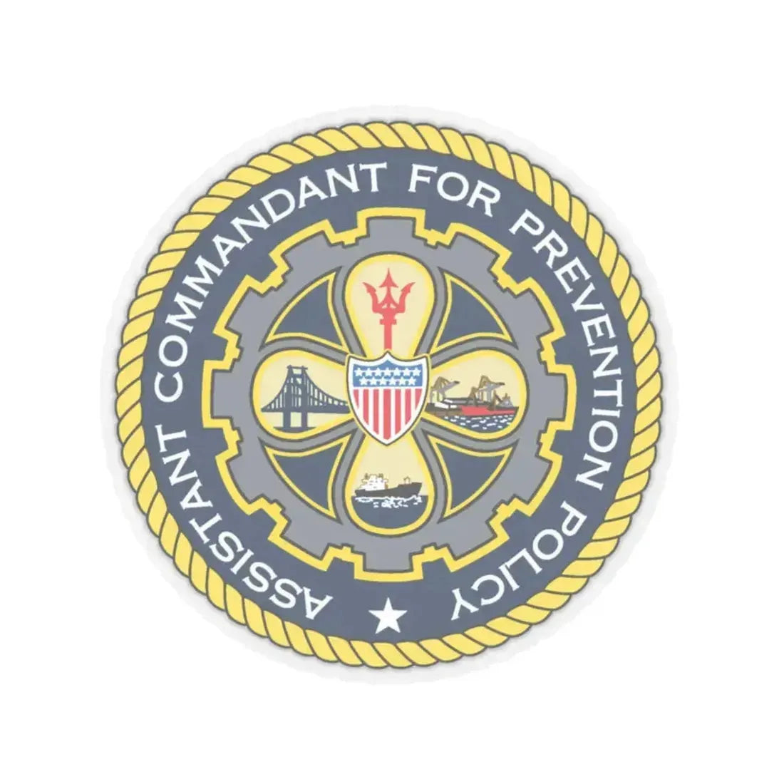 USCG Assistant Commandant for Prevention Policy (U.S. Coast Guard) STICKER Vinyl Kiss-Cut Decal 3 Inch Transparent - The Sticker Space