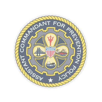 USCG Assistant Commandant for Prevention Policy (U.S. Coast Guard) STICKER Vinyl Kiss-Cut Decal 3 Inch Transparent - The Sticker Space