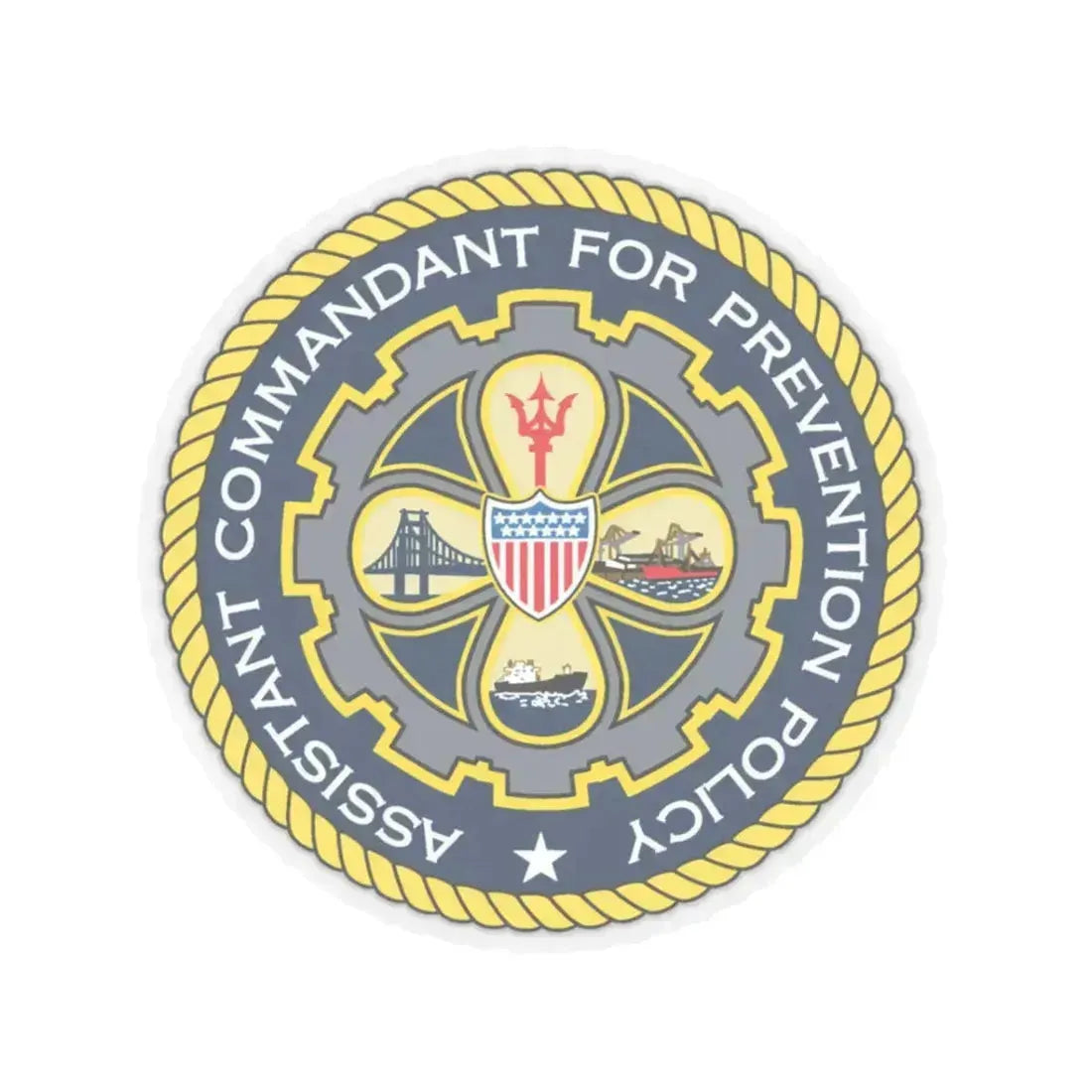 USCG Assistant Commandant for Prevention Policy (U.S. Coast Guard) STICKER Vinyl Kiss-Cut Decal 3 Inch Transparent - The Sticker Space