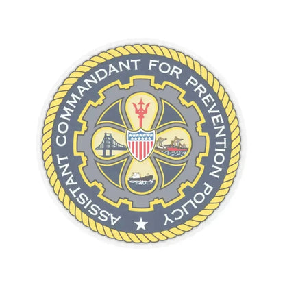 USCG Assistant Commandant for Prevention Policy (U.S. Coast Guard) STICKER Vinyl Kiss-Cut Decal 4 Inch Transparent - The Sticker Space