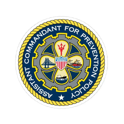 USCG Assistant Commandant for Prevention Policy (U.S. Coast Guard) STICKER Vinyl Kiss-Cut Decal 4 Inch White - The Sticker Space