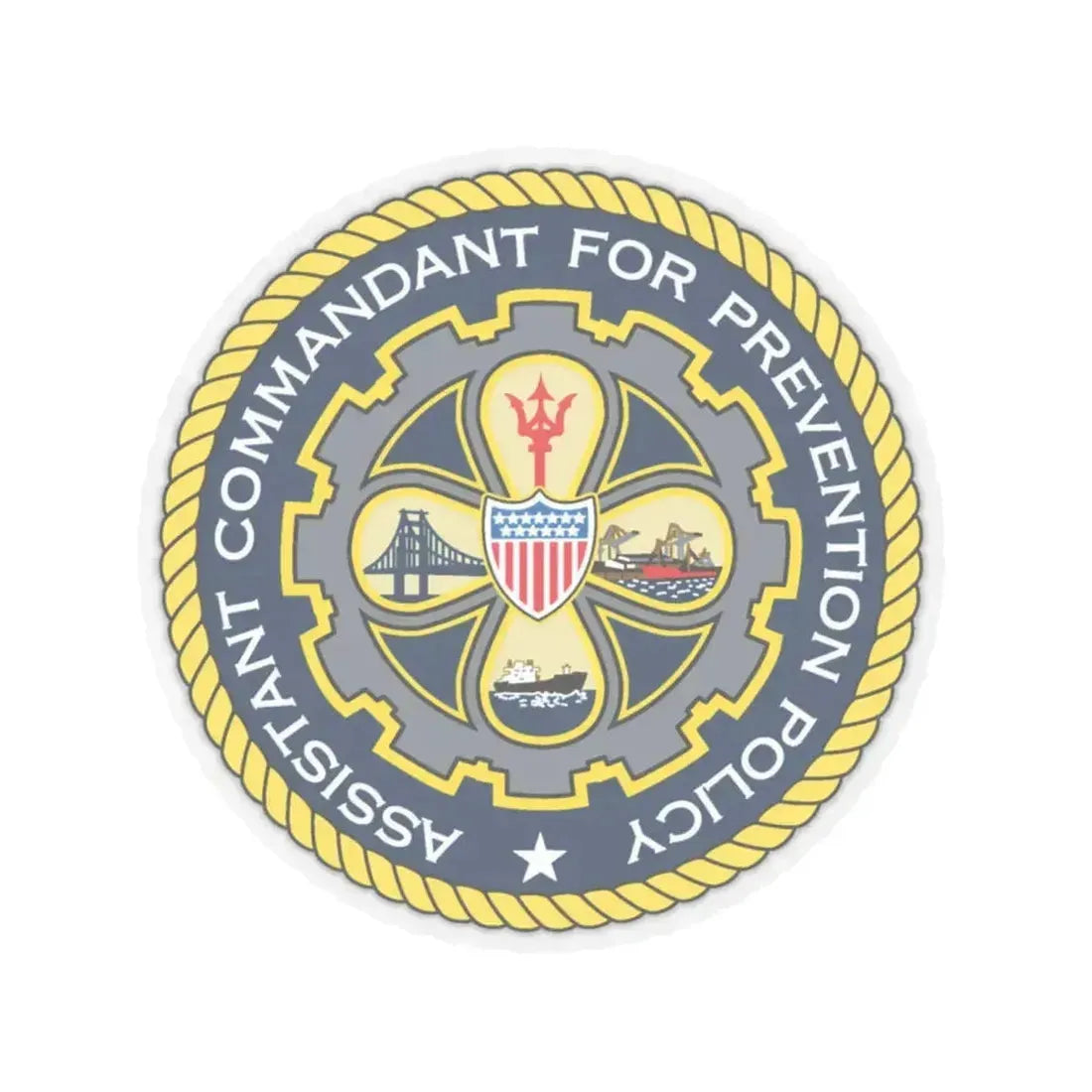 USCG Assistant Commandant for Prevention Policy (U.S. Coast Guard) STICKER Vinyl Kiss-Cut Decal 6 Inch Transparent - The Sticker Space