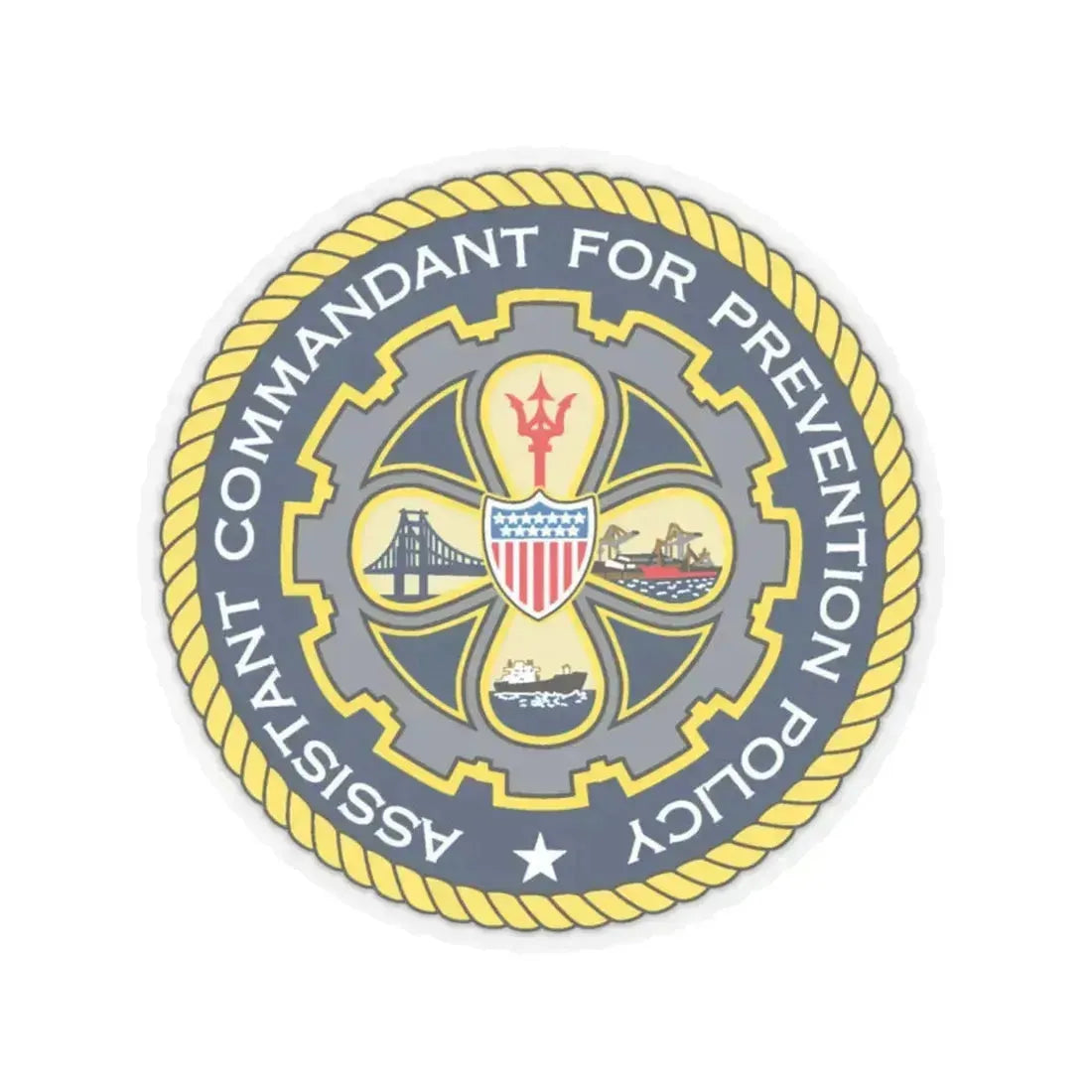 USCG Assistant Commandant for Prevention Policy (U.S. Coast Guard) STICKER Vinyl Kiss-Cut Decal 6 Inch Transparent - The Sticker Space