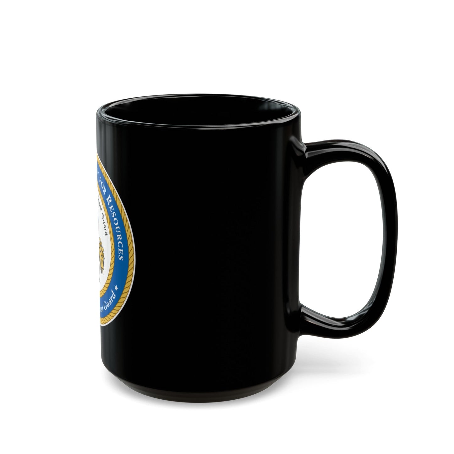 USCG Asst Commandant for Resources (U.S. Coast Guard) Black Coffee Mug-The Sticker Space