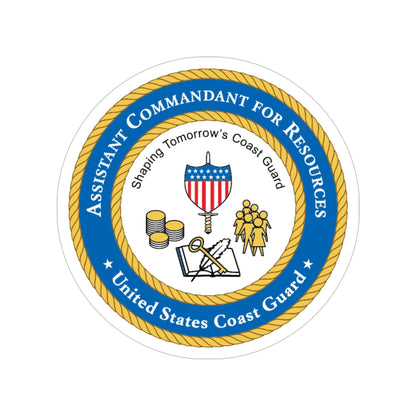 USCG Asst Commandant for Resources (U.S. Coast Guard) Transparent STICKER Die-Cut Vinyl Decal-6 Inch-The Sticker Space