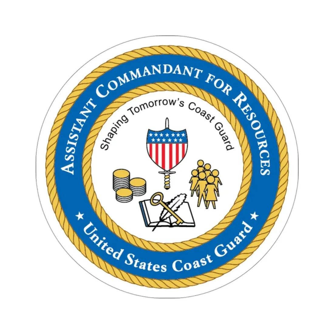 USCG Asst Commandant for Resources (U.S. Coast Guard) STICKER Vinyl Die-Cut Decal 3 Inch - The Sticker Space