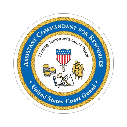 USCG Asst Commandant for Resources (U.S. Coast Guard) STICKER Vinyl Die-Cut Decal 4 Inch - The Sticker Space