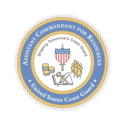 USCG Asst Commandant for Resources (U.S. Coast Guard) STICKER Vinyl Kiss-Cut Decal 3 Inch Transparent - The Sticker Space