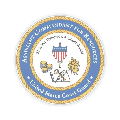 USCG Asst Commandant for Resources (U.S. Coast Guard) STICKER Vinyl Kiss-Cut Decal 6 Inch Transparent - The Sticker Space