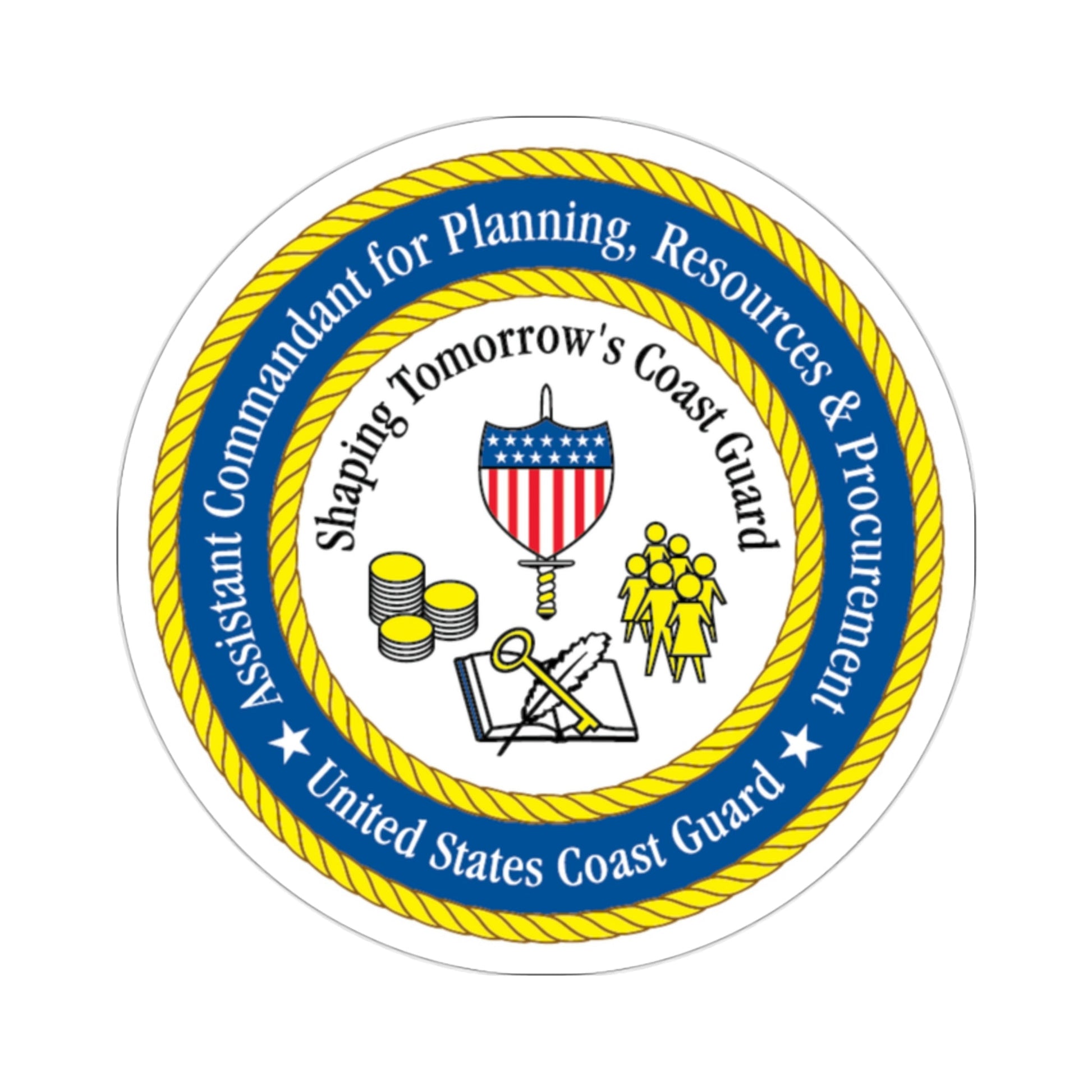 USCG Ast Comdt Plan Res & Proc (U.S. Coast Guard) STICKER Vinyl Die-Cut Decal-2 Inch-The Sticker Space