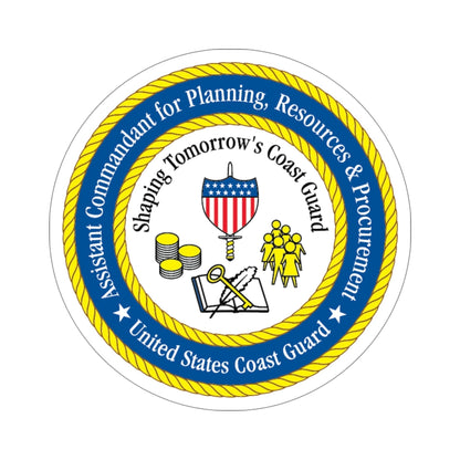 USCG Ast Comdt Plan Res & Proc (U.S. Coast Guard) STICKER Vinyl Die-Cut Decal-5 Inch-The Sticker Space