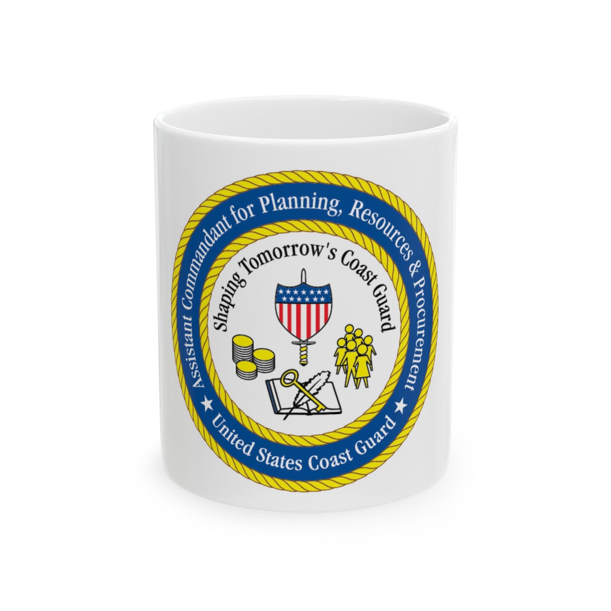 USCG Ast Comdt Plan Res & Proc (U.S. Coast Guard) White Coffee Mug-11oz-The Sticker Space