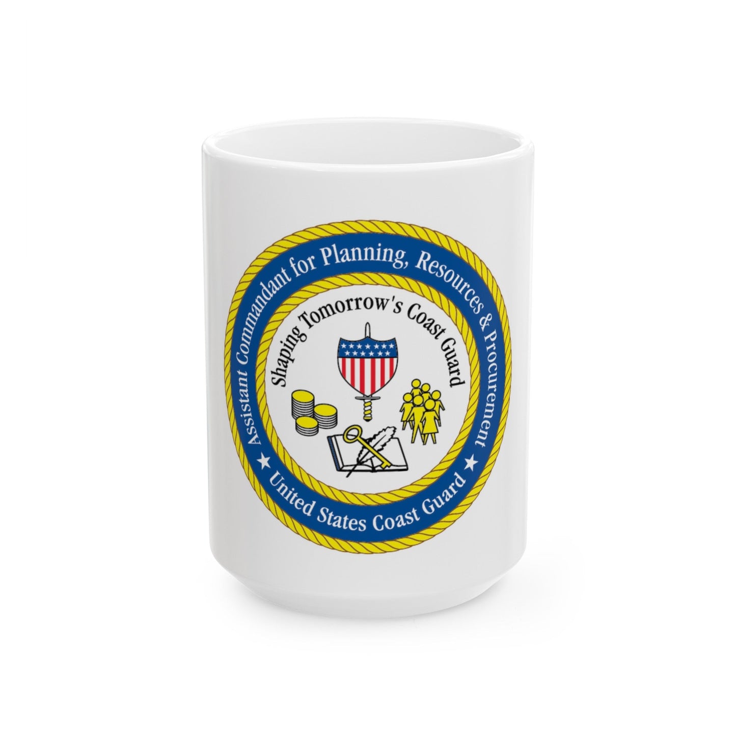 USCG Ast Comdt Plan Res & Proc (U.S. Coast Guard) White Coffee Mug-15oz-The Sticker Space