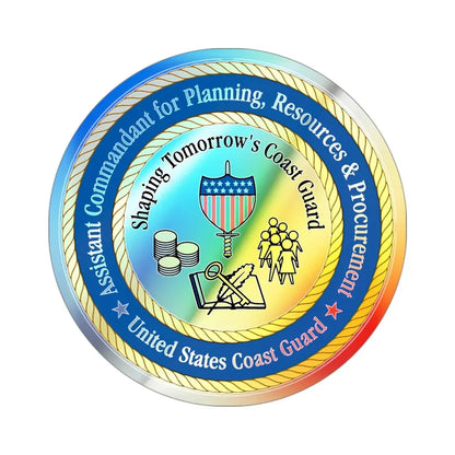 USCG Ast Comdt Plan Res & Proc (U.S. Coast Guard) Holographic STICKER Die-Cut Vinyl Decal 3 Inch Holographic - The Sticker Space