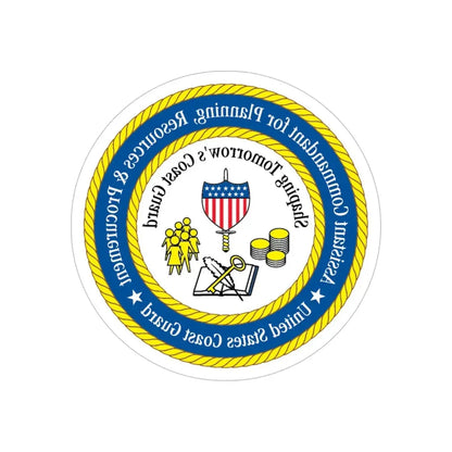 USCG Ast Comdt Plan Res & Proc (U.S. Coast Guard) REVERSE PRINT Transparent Die-Cut STICKER 6 Inch Die-Cut Transparent - The Sticker Space