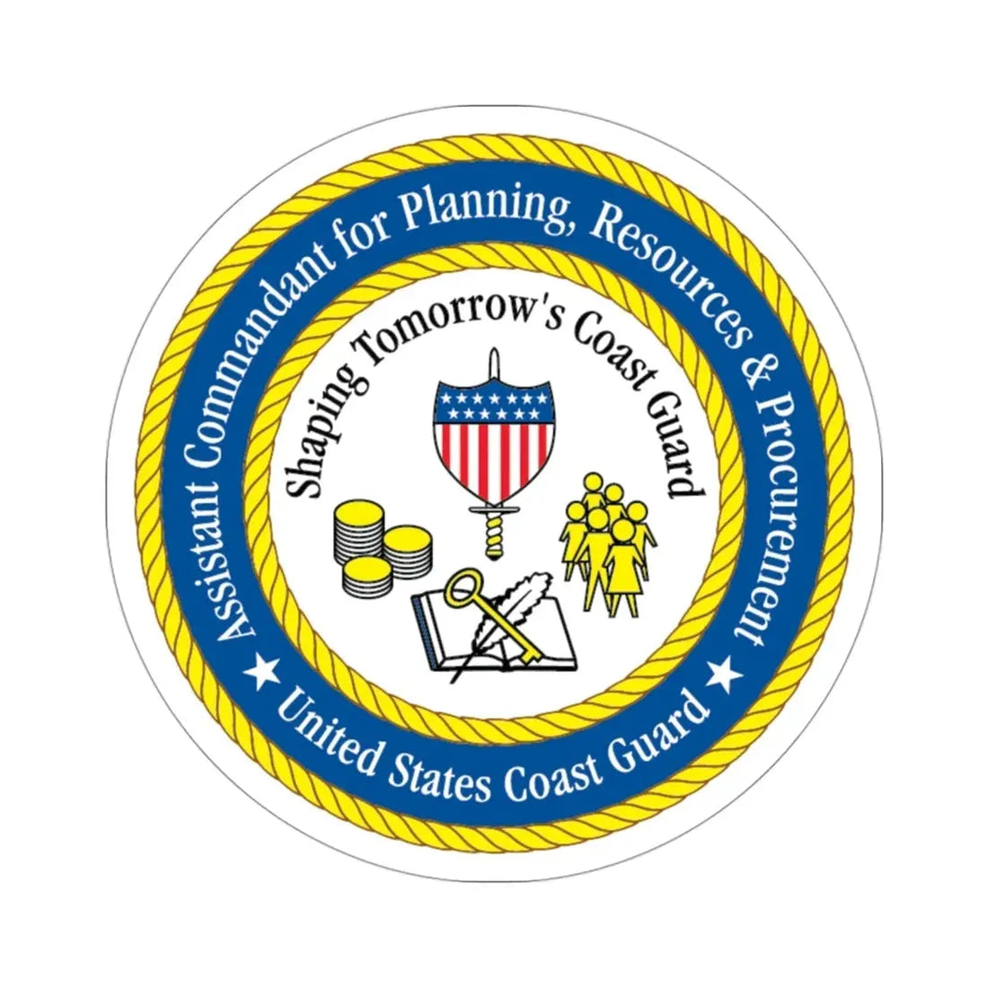 USCG Ast Comdt Plan Res & Proc (U.S. Coast Guard) STICKER Vinyl Die-Cut Decal 3 Inch - The Sticker Space
