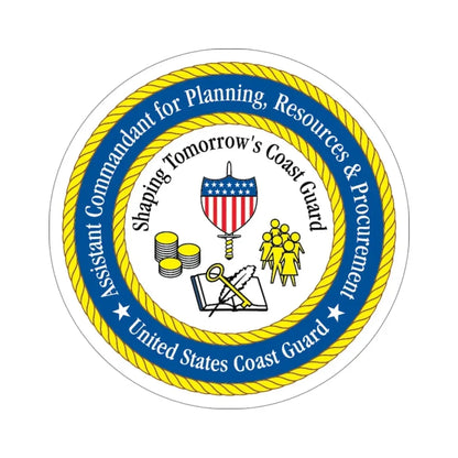 USCG Ast Comdt Plan Res & Proc (U.S. Coast Guard) STICKER Vinyl Die-Cut Decal 4 Inch - The Sticker Space