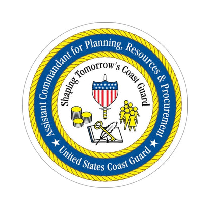 USCG Ast Comdt Plan Res & Proc (U.S. Coast Guard) STICKER Vinyl Die-Cut Decal 5 Inch - The Sticker Space