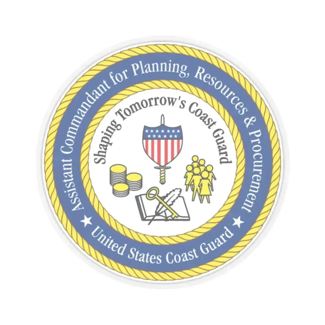 USCG Ast Comdt Plan Res & Proc (U.S. Coast Guard) STICKER Vinyl Kiss-Cut Decal 2 Inch Transparent - The Sticker Space