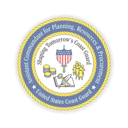 USCG Ast Comdt Plan Res & Proc (U.S. Coast Guard) STICKER Vinyl Kiss-Cut Decal 2 Inch Transparent - The Sticker Space