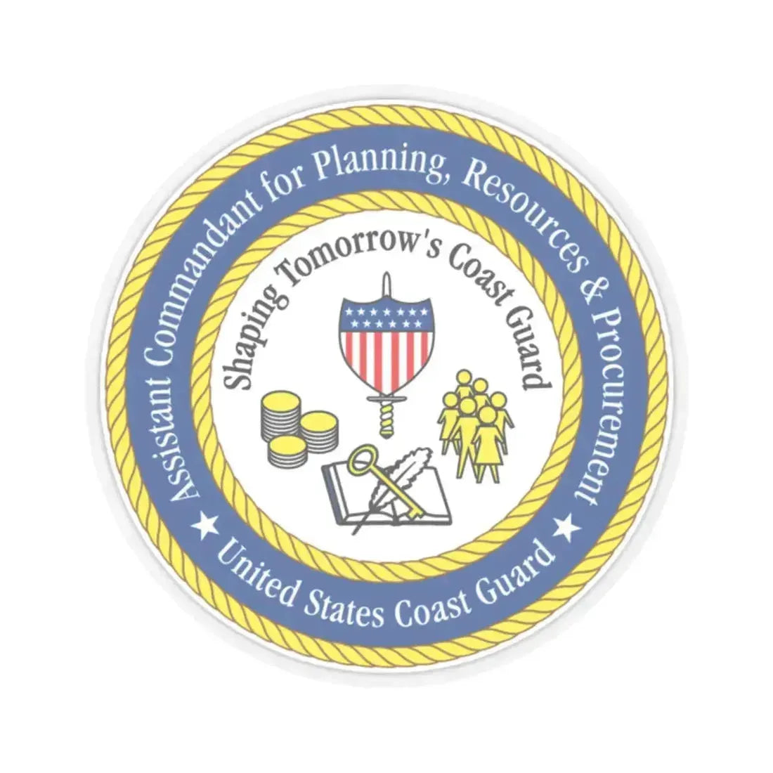 USCG Ast Comdt Plan Res & Proc (U.S. Coast Guard) STICKER Vinyl Kiss-Cut Decal 2 Inch Transparent - The Sticker Space