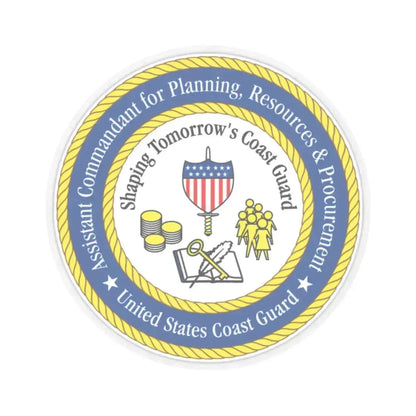 USCG Ast Comdt Plan Res & Proc (U.S. Coast Guard) STICKER Vinyl Kiss-Cut Decal 2 Inch Transparent - The Sticker Space