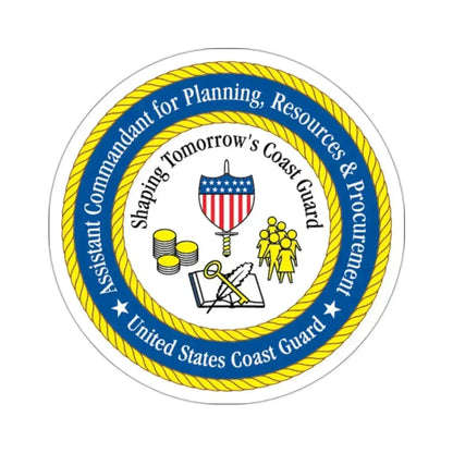 USCG Ast Comdt Plan Res & Proc (U.S. Coast Guard) STICKER Vinyl Kiss-Cut Decal 2 Inch White - The Sticker Space