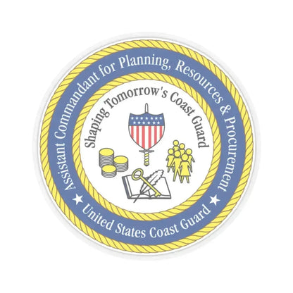 USCG Ast Comdt Plan Res & Proc (U.S. Coast Guard) STICKER Vinyl Kiss-Cut Decal 3 Inch Transparent - The Sticker Space