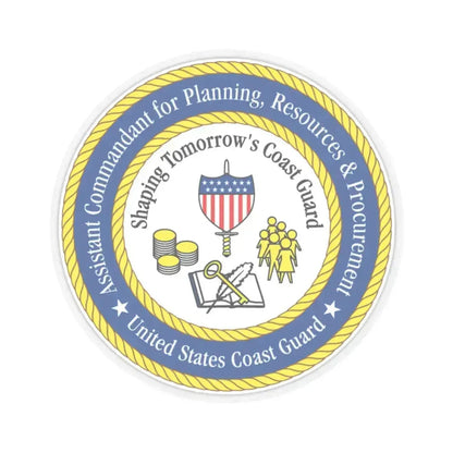 USCG Ast Comdt Plan Res & Proc (U.S. Coast Guard) STICKER Vinyl Kiss-Cut Decal 3 Inch Transparent - The Sticker Space