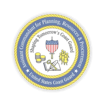 USCG Ast Comdt Plan Res & Proc (U.S. Coast Guard) STICKER Vinyl Kiss-Cut Decal 4 Inch Transparent - The Sticker Space