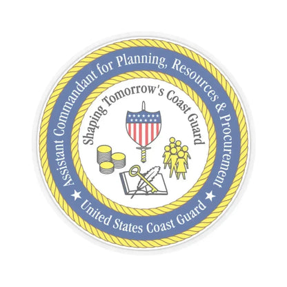 USCG Ast Comdt Plan Res & Proc (U.S. Coast Guard) STICKER Vinyl Kiss-Cut Decal 4 Inch Transparent - The Sticker Space