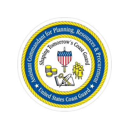 USCG Ast Comdt Plan Res & Proc (U.S. Coast Guard) Transparent STICKER Die-Cut Vinyl Decal 2 Inch - The Sticker Space