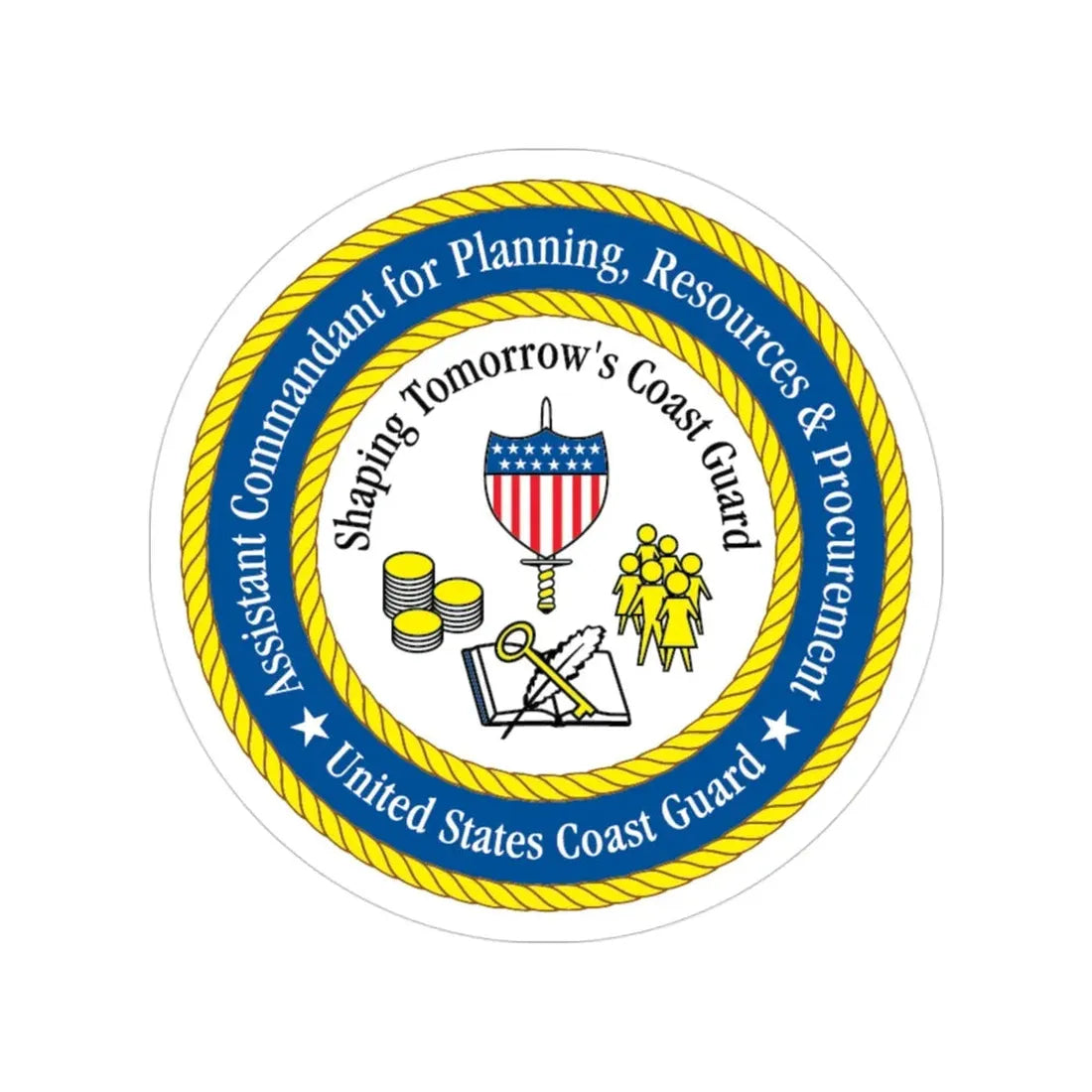 USCG Ast Comdt Plan Res & Proc (U.S. Coast Guard) Transparent STICKER Die-Cut Vinyl Decal 3 Inch - The Sticker Space