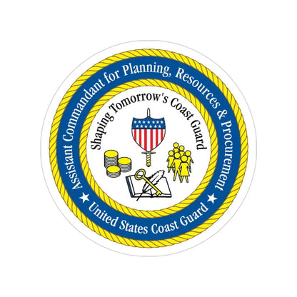 USCG Ast Comdt Plan Res & Proc (U.S. Coast Guard) Transparent STICKER Die-Cut Vinyl Decal 4 Inch - The Sticker Space