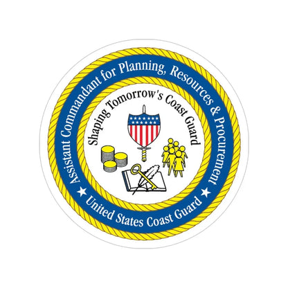 USCG Ast Comdt Plan Res & Proc (U.S. Coast Guard) Transparent STICKER Die-Cut Vinyl Decal 6 Inch - The Sticker Space