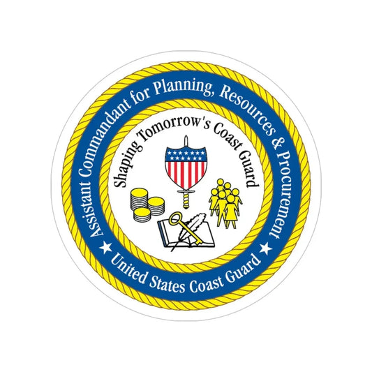 USCG Ast Comdt Plan Res & Proc (U.S. Coast Guard) Transparent STICKER Die-Cut Vinyl Decal 6 Inch - The Sticker Space