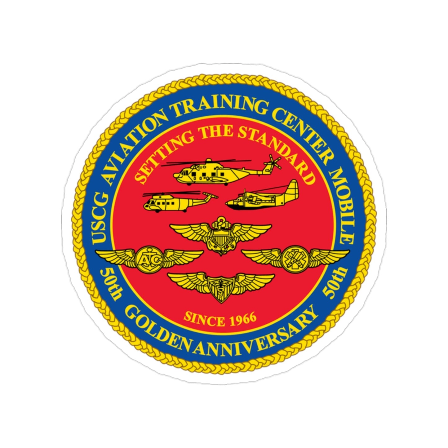 USCG Aviation Training Center Mobile (U.S. Coast Guard) Transparent STICKER Die-Cut Vinyl Decal-2 Inch-The Sticker Space